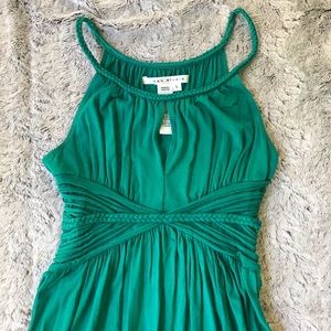 Max Studio braided strap green maxi dress